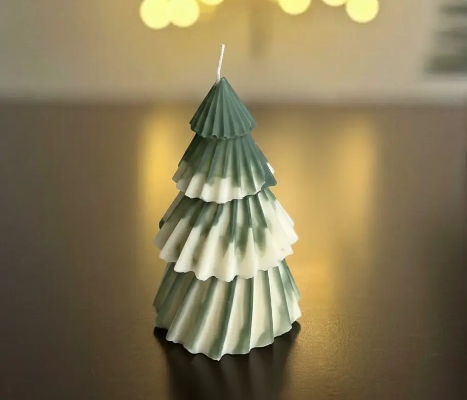 Frosted Tree Candle